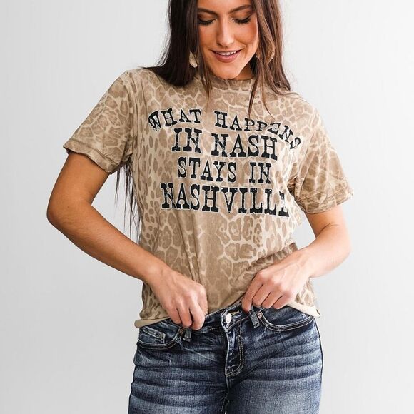 American Highway What Happens In Nashville Tee Size Large - Picture 1 of 9